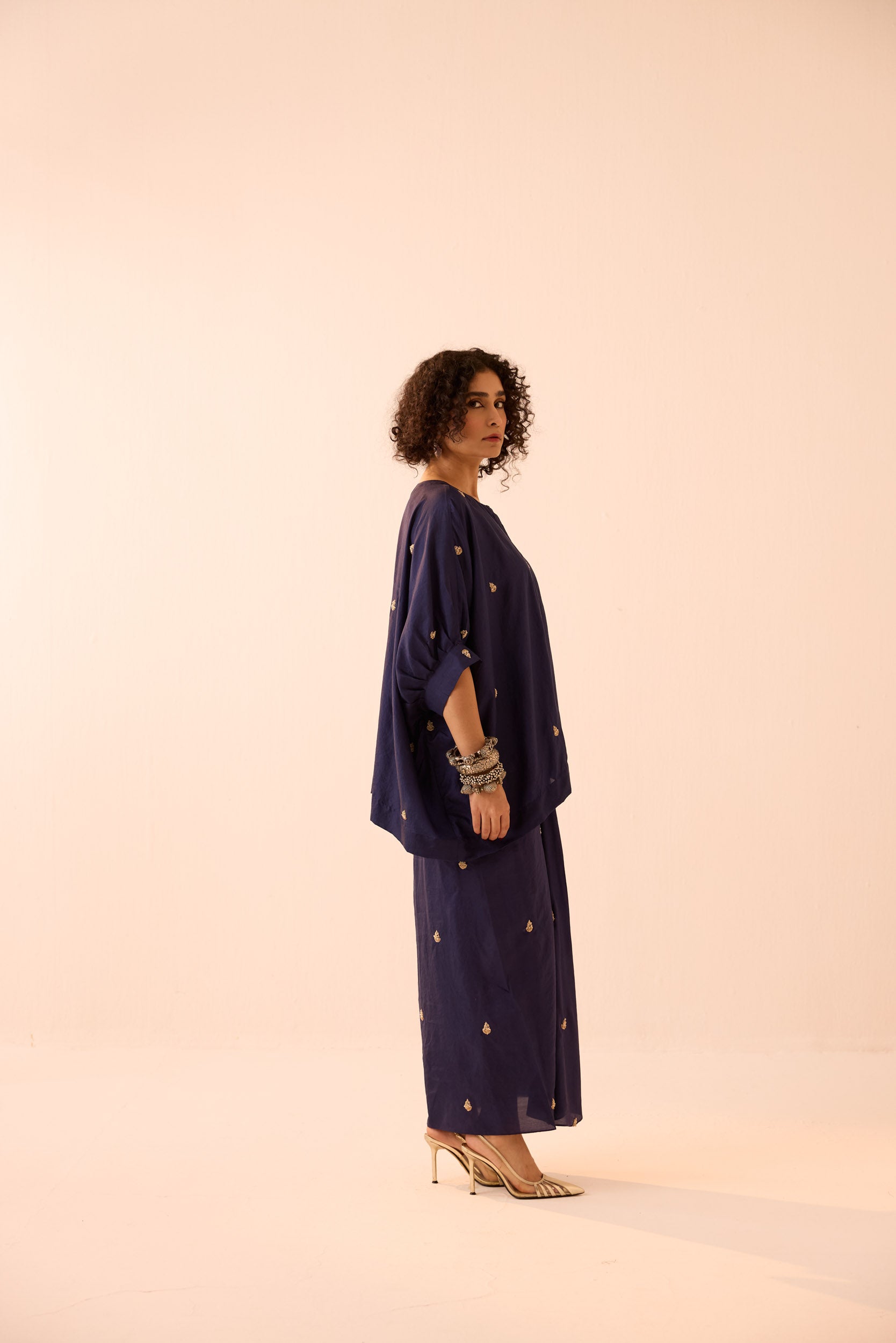 NAVY BLUE SKIRT SET