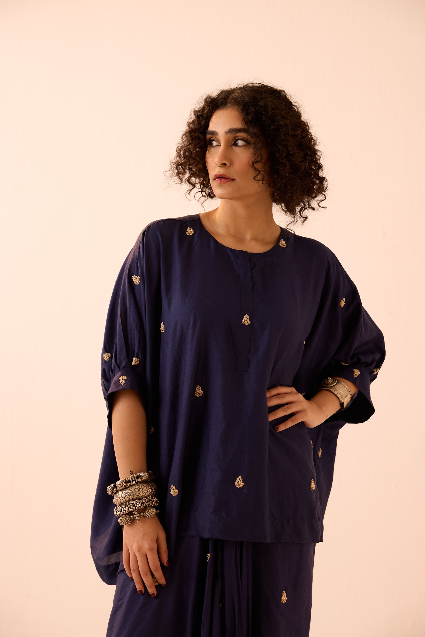 NAVY BLUE SKIRT SET