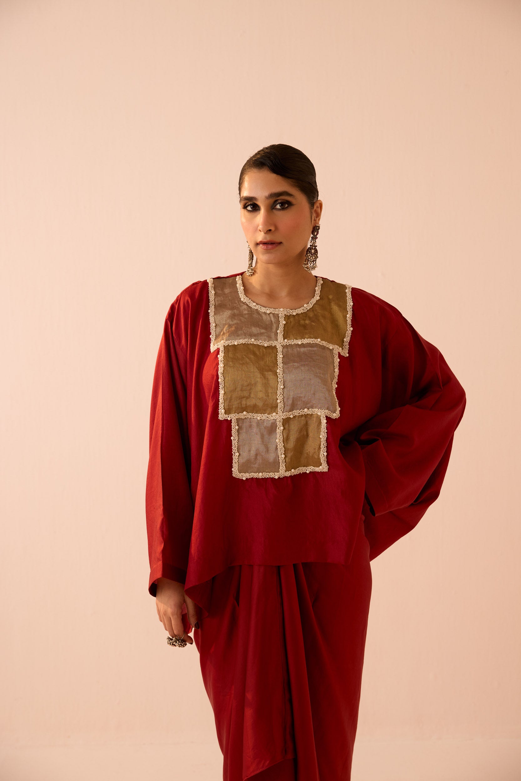 MAROON SKIRT SET