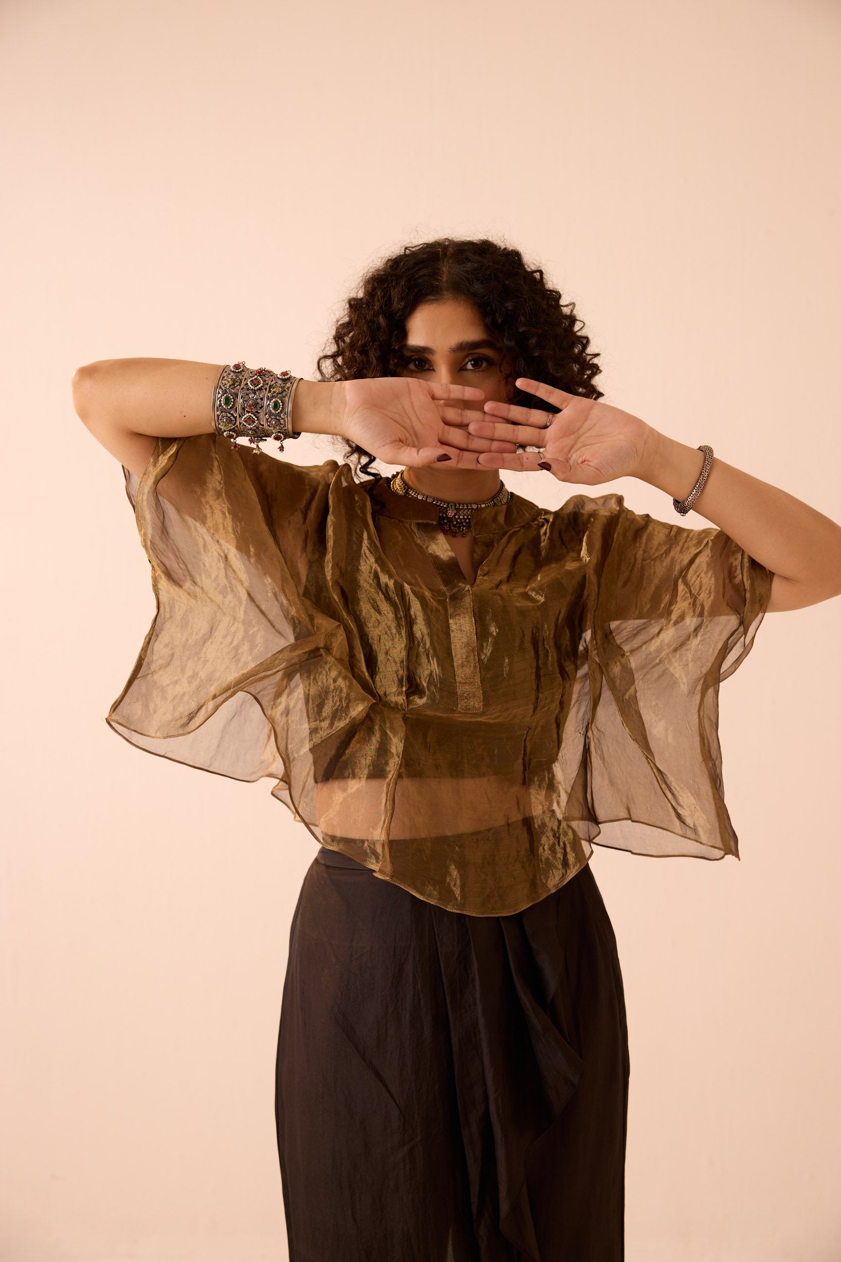 BLACK TISSUE COORD