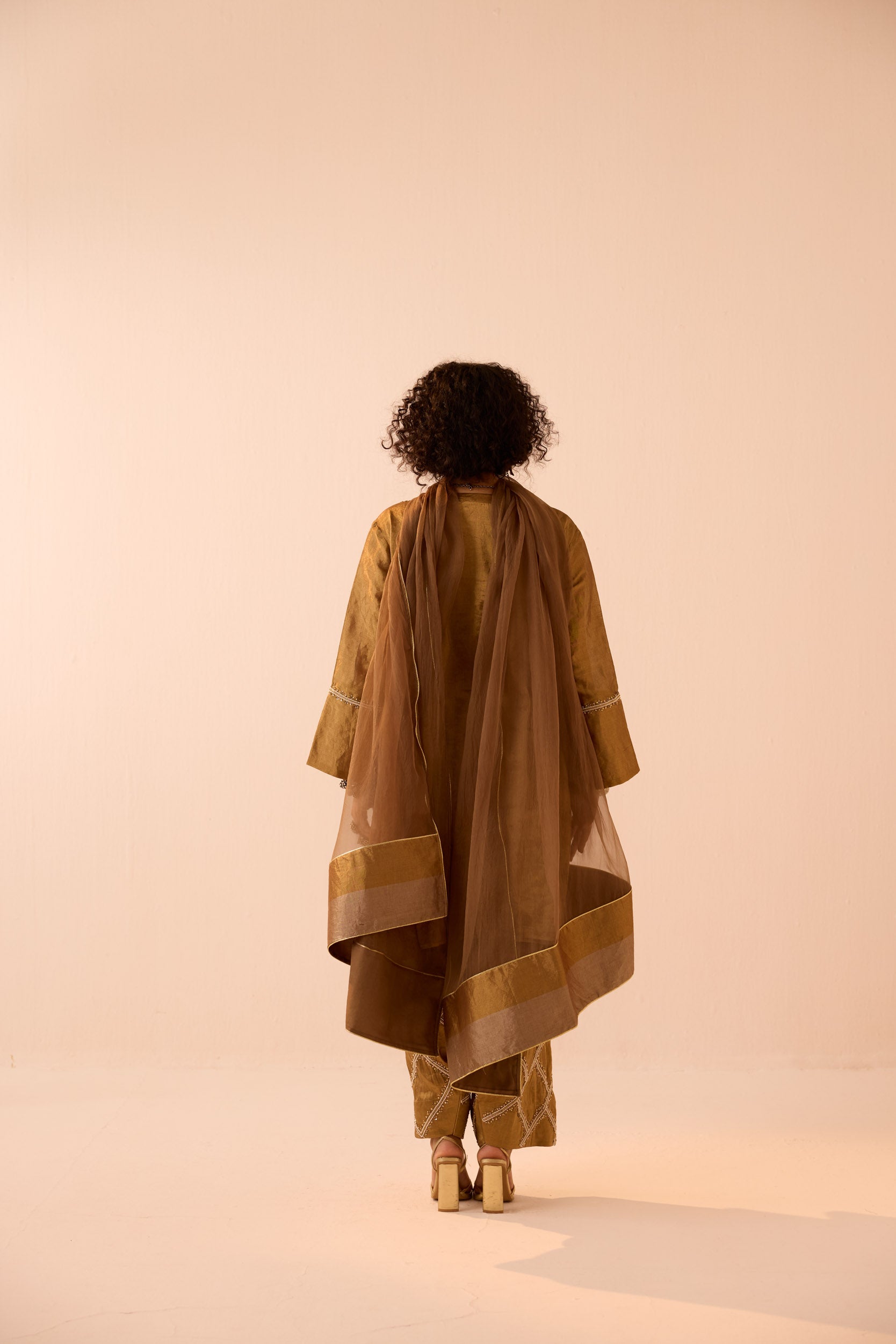 GOLD KURTA SALWAR SET