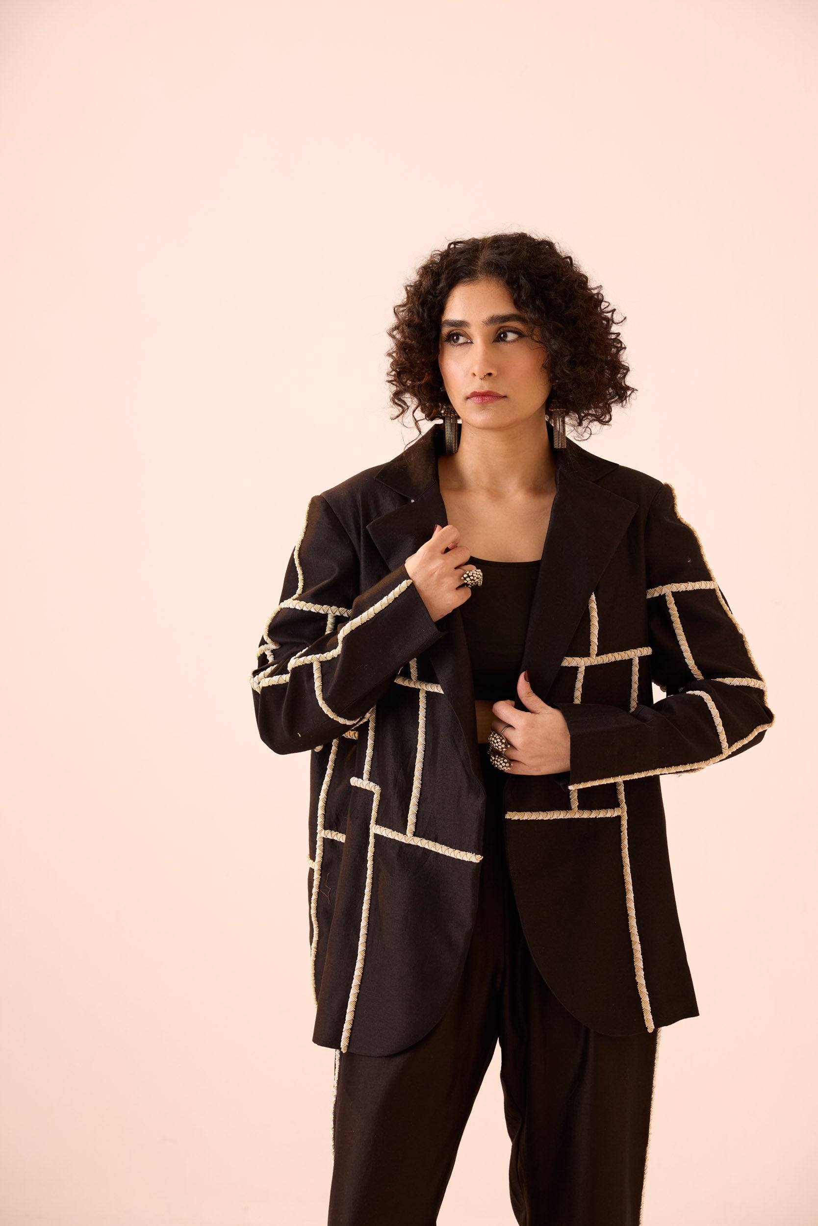BLACK BLAZER SET