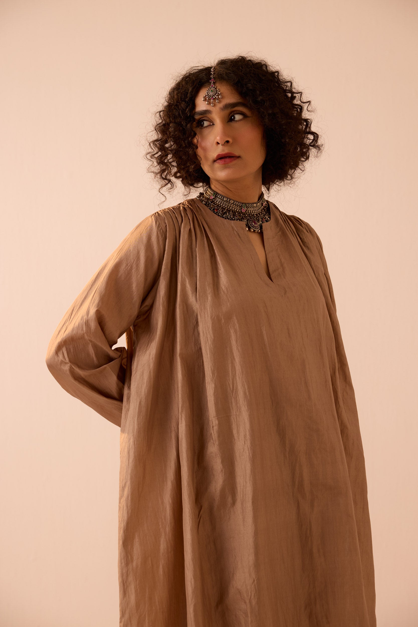 TAUPE KURTA SET