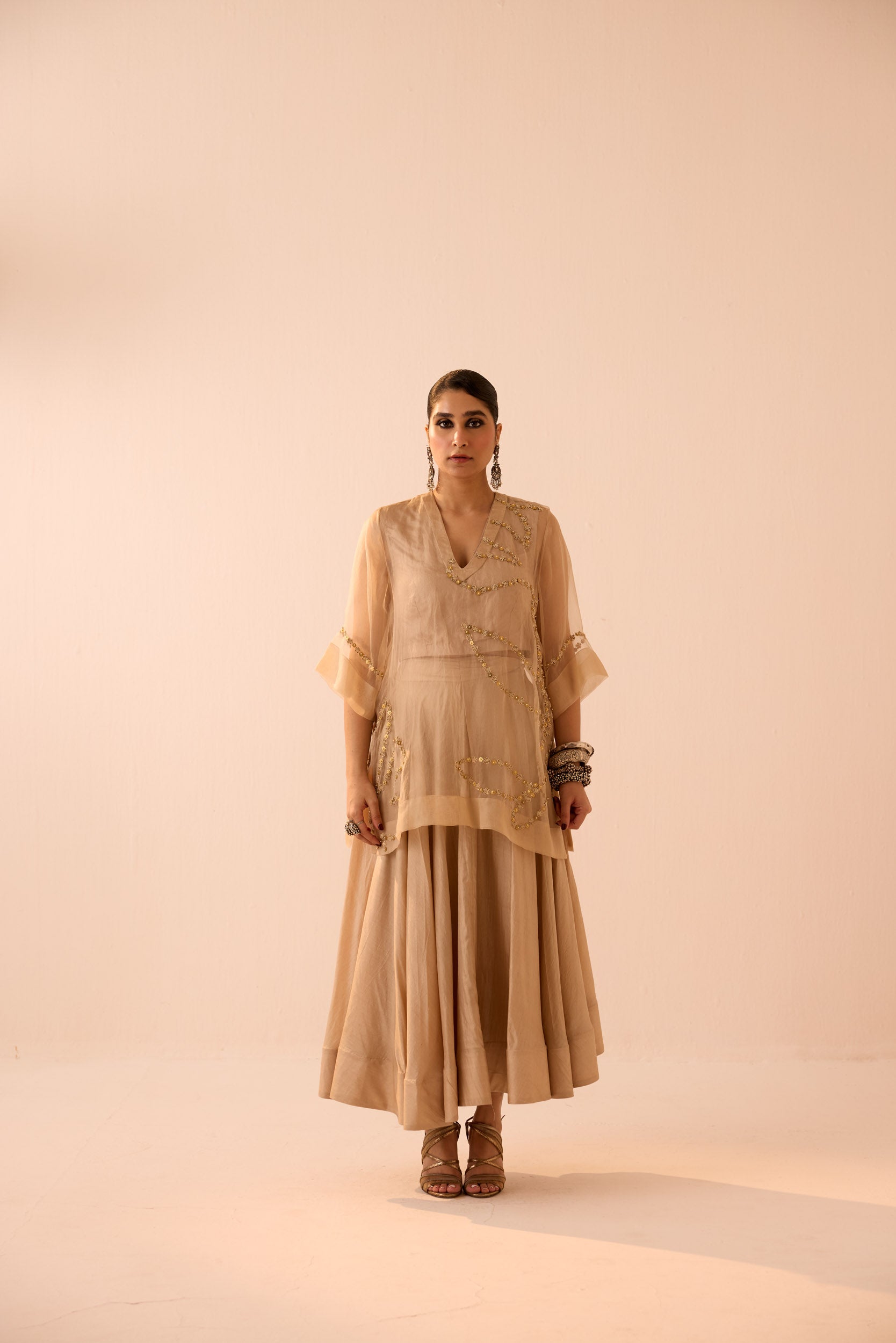 SOFT BEIGE SKIRT SET