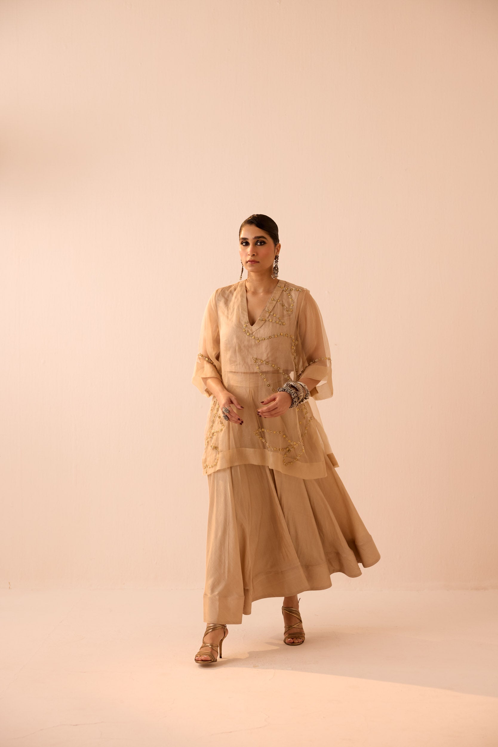 SOFT BEIGE SKIRT SET