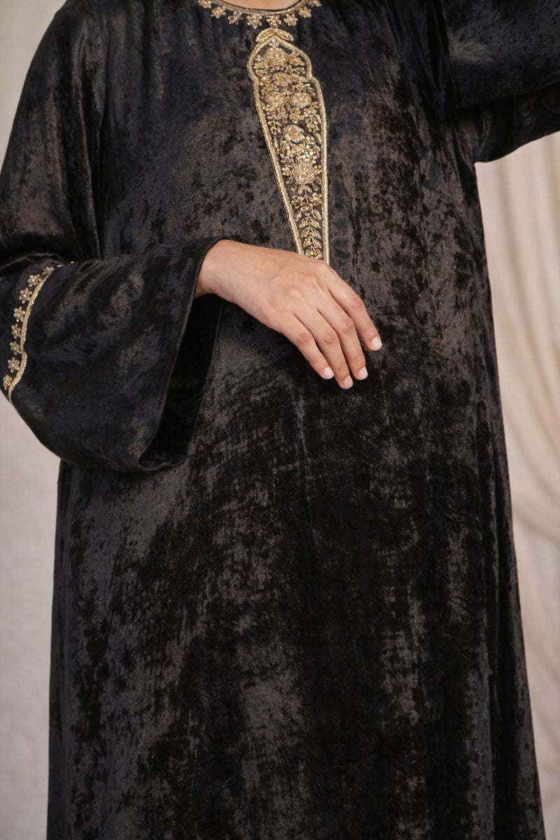 BLACK KAFTAN COORD