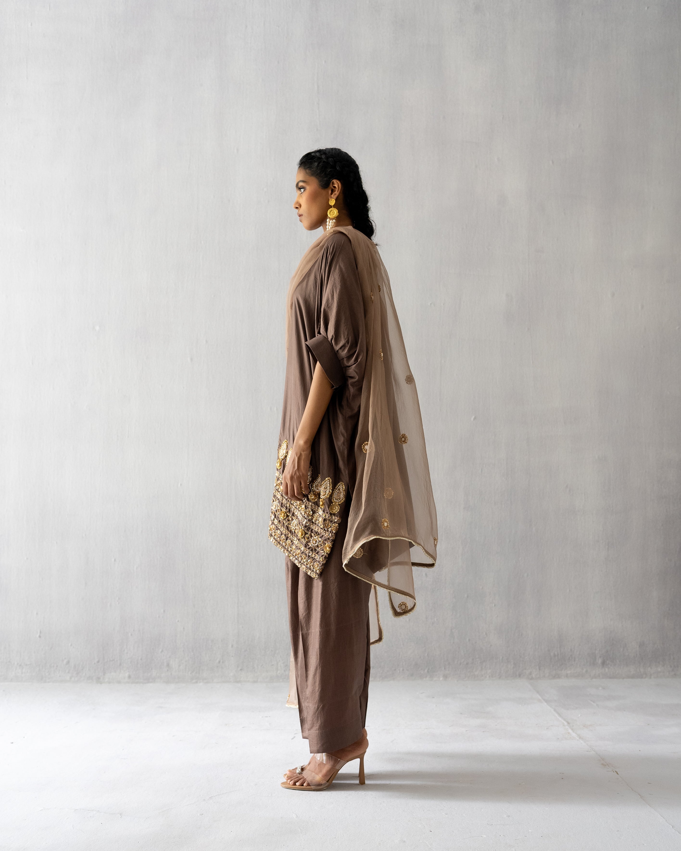 Brown Kaftan Suit