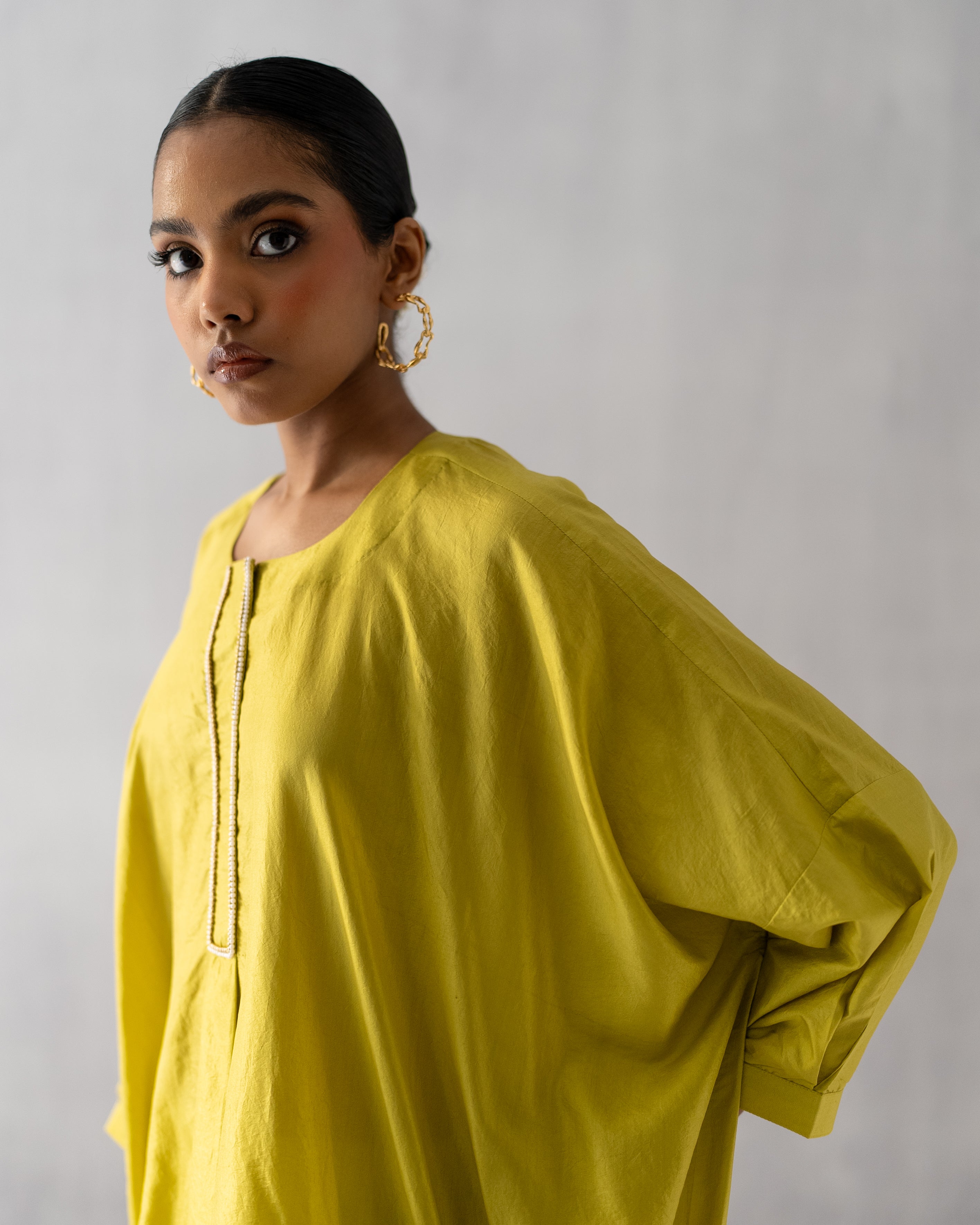 Lime green Kaftan Coord