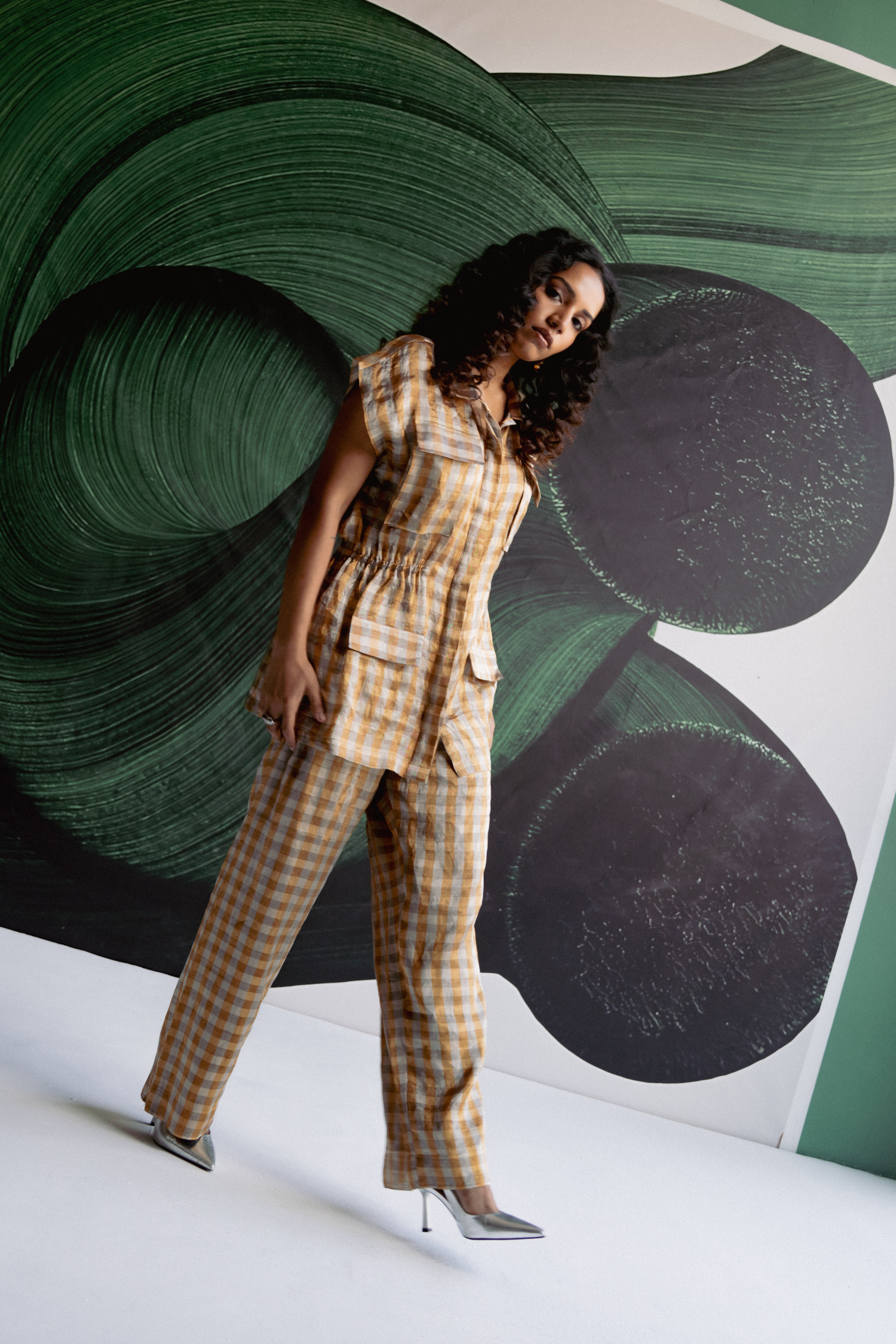Gold Check Coord Set
