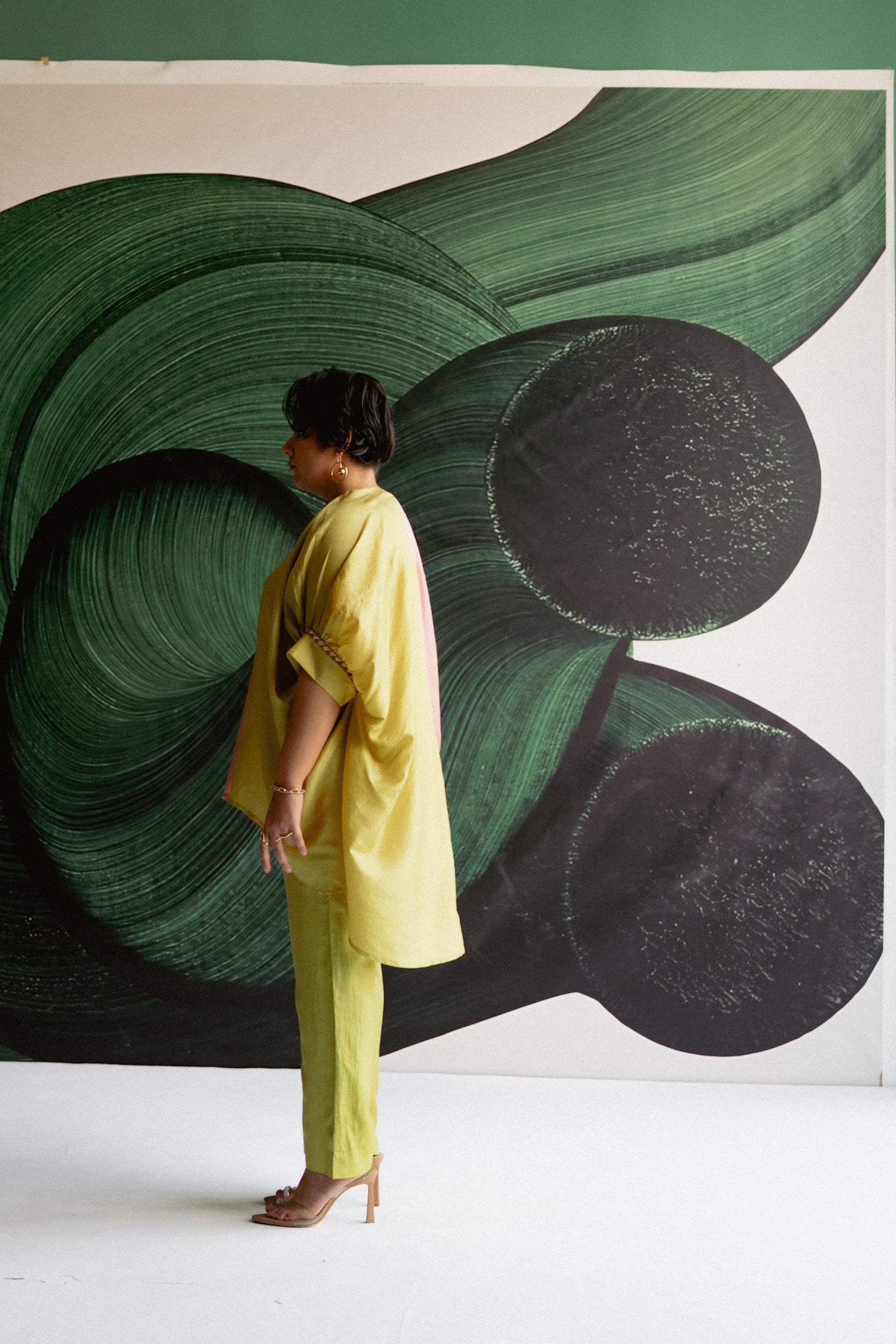 HALF AND HALF KAFTAN SET