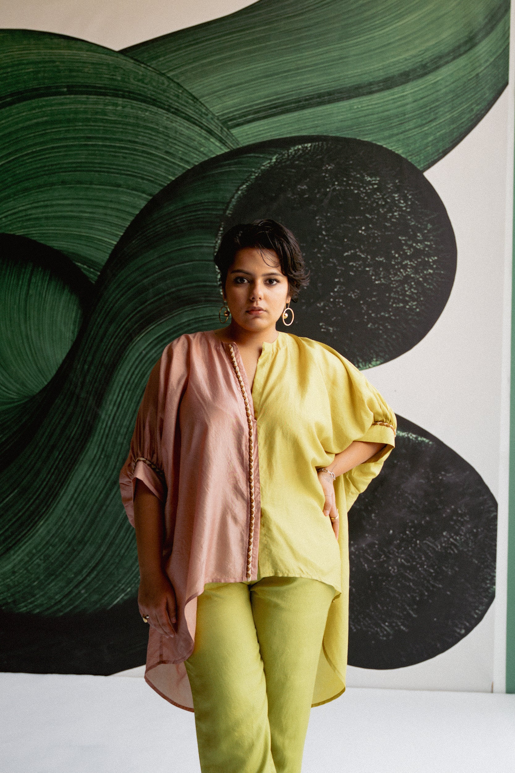 HALF AND HALF KAFTAN SET