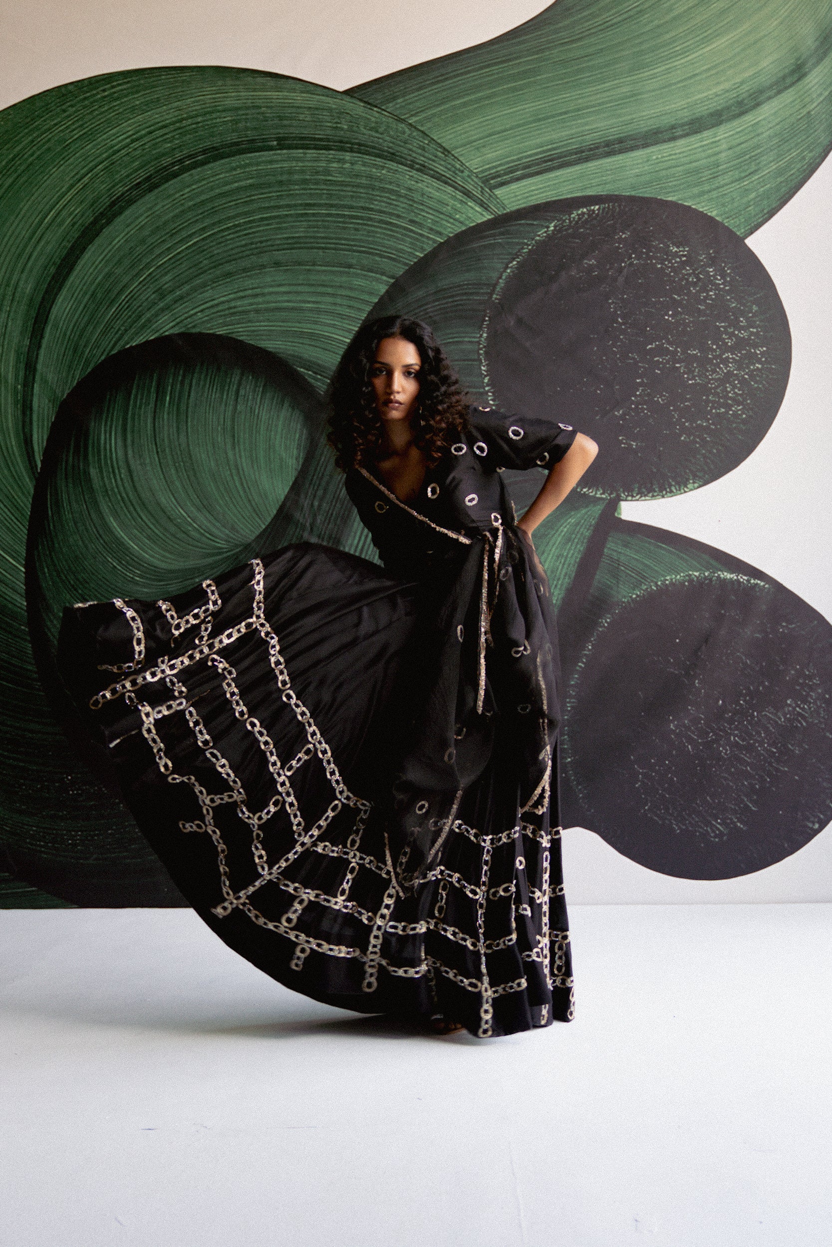 BLACK LEHENGA