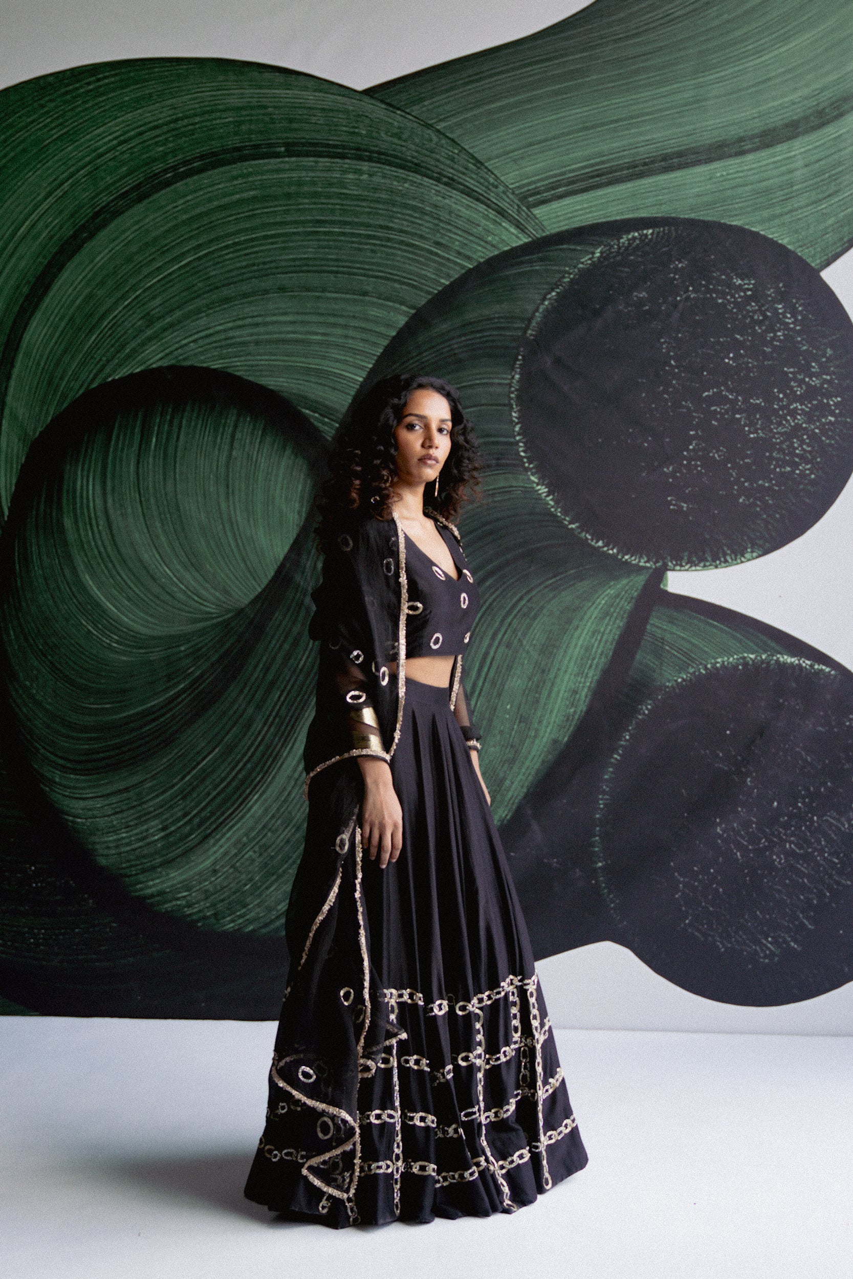 BLACK LEHENGA