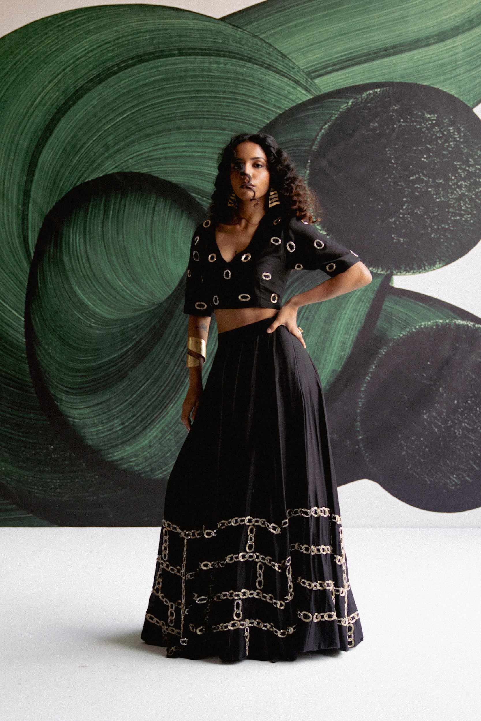 BLACK LEHENGA