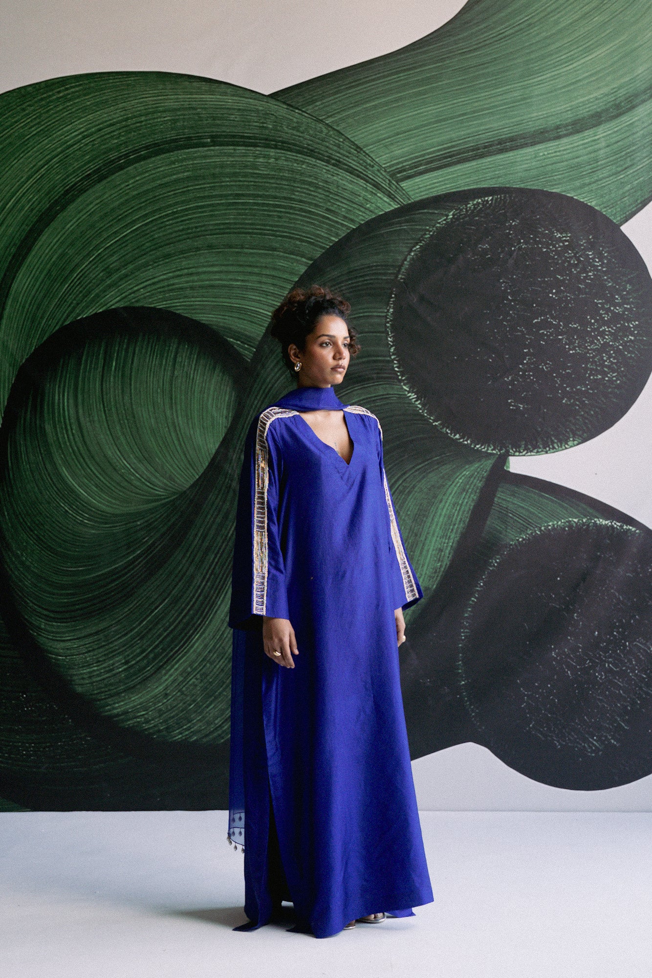 BLUE KAFTAN DRESS