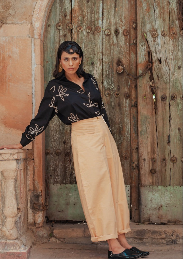 Black Dense Motif Shirt - Shirt