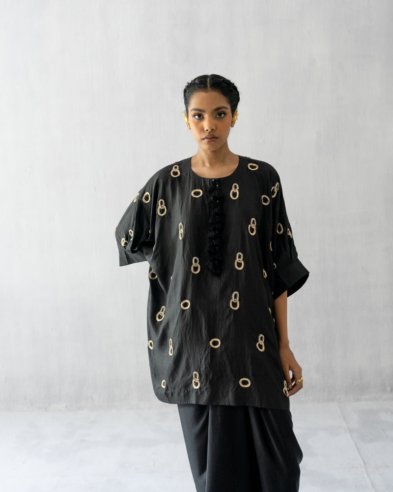 Black Kaftan with skirt - XS - Suit