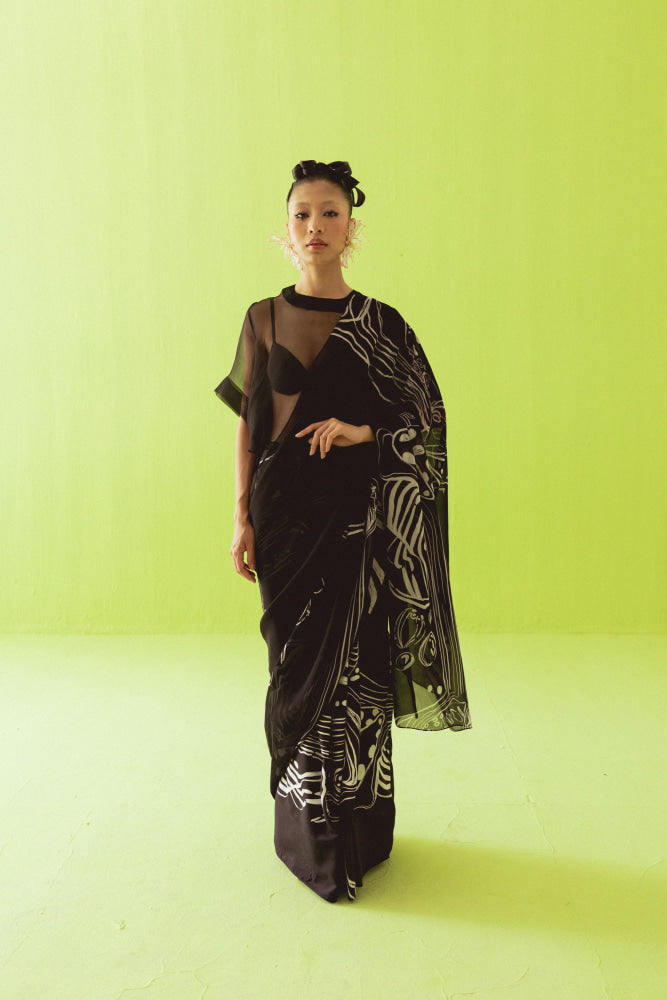 BLACK SAREE - Saree