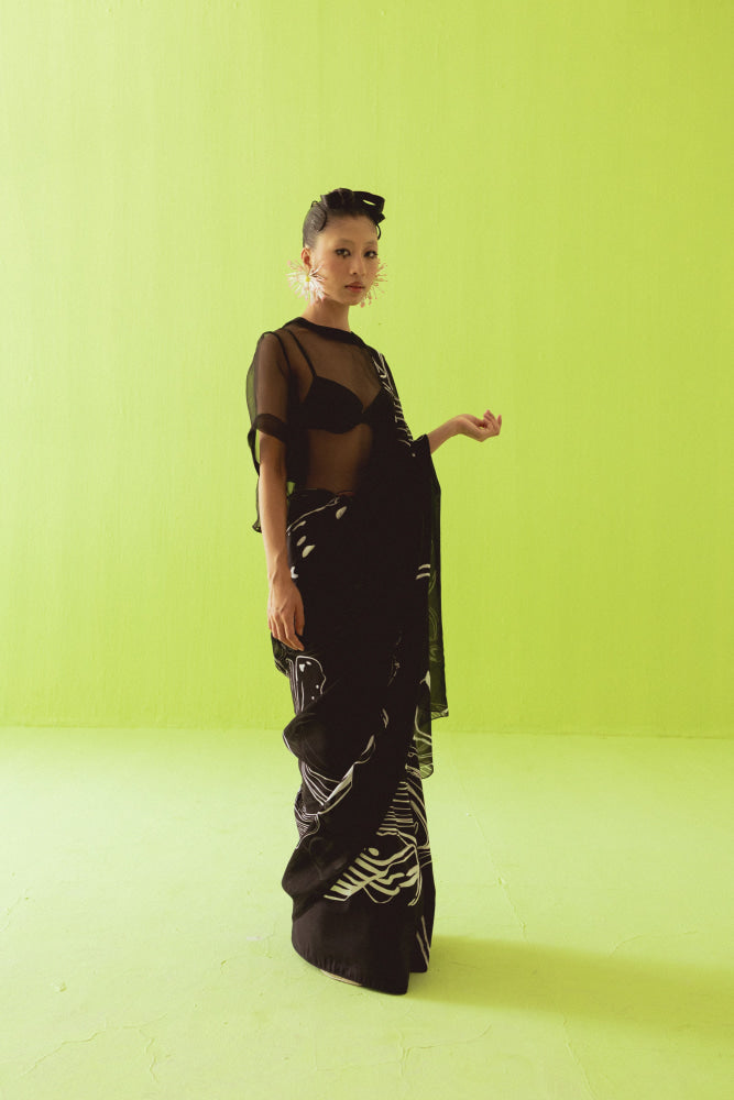 BLACK SAREE - Saree