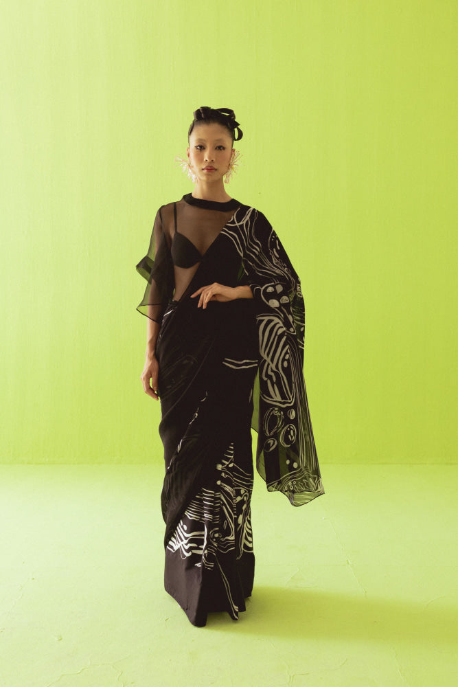 BLACK SAREE - Saree