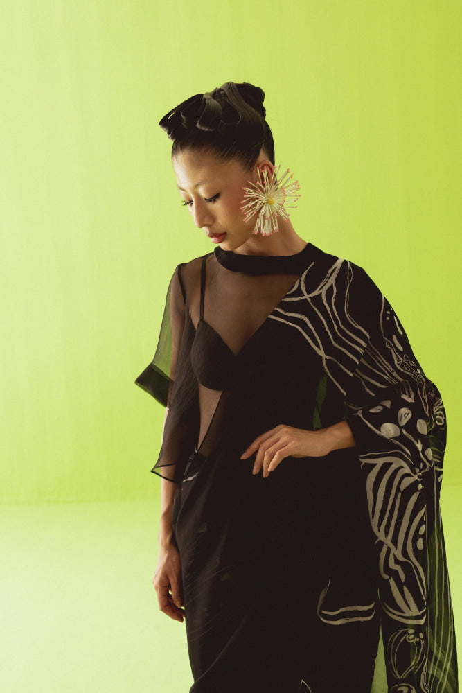 BLACK SAREE - XS - Saree