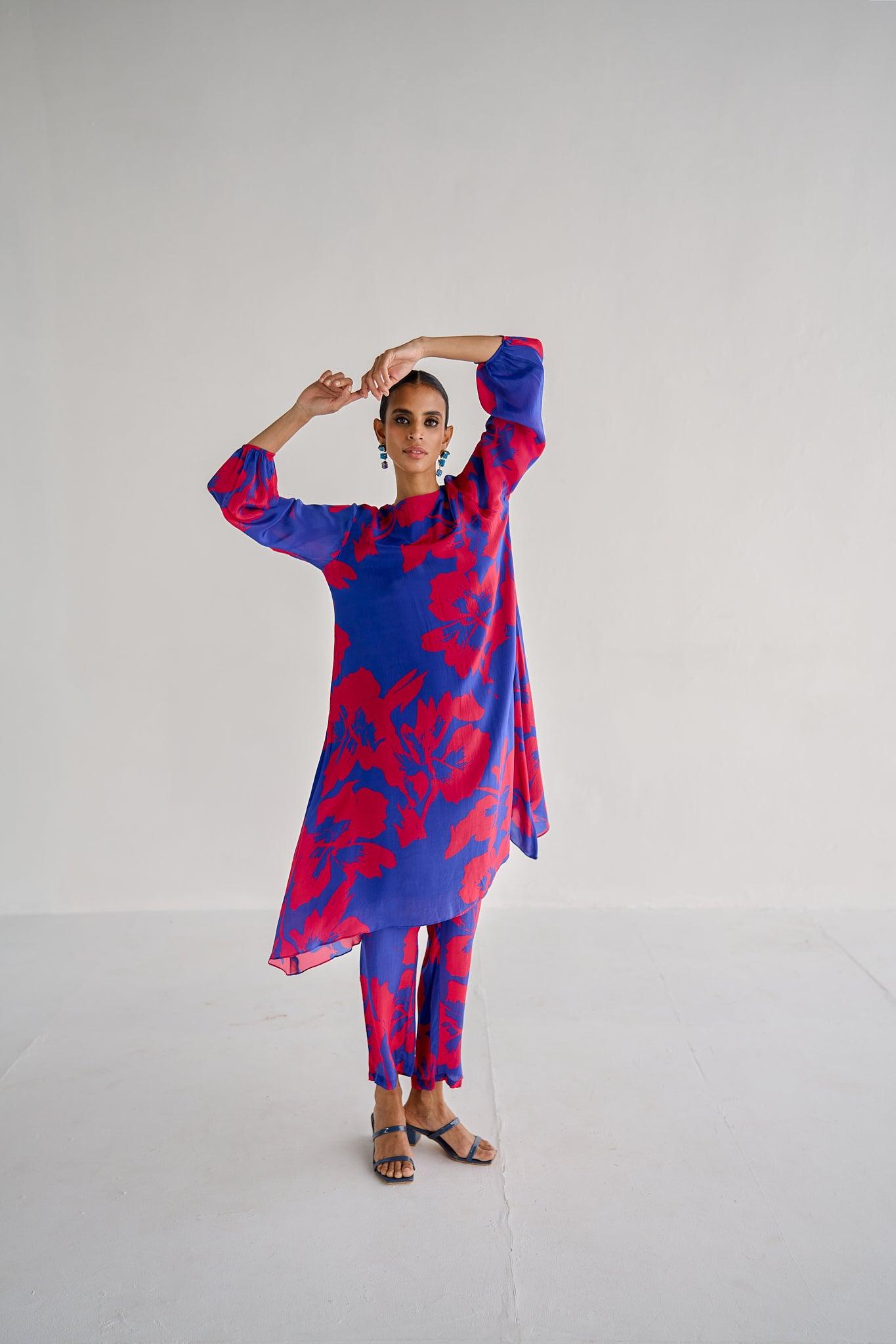 BLUE A LINE COORD - Esha Arora