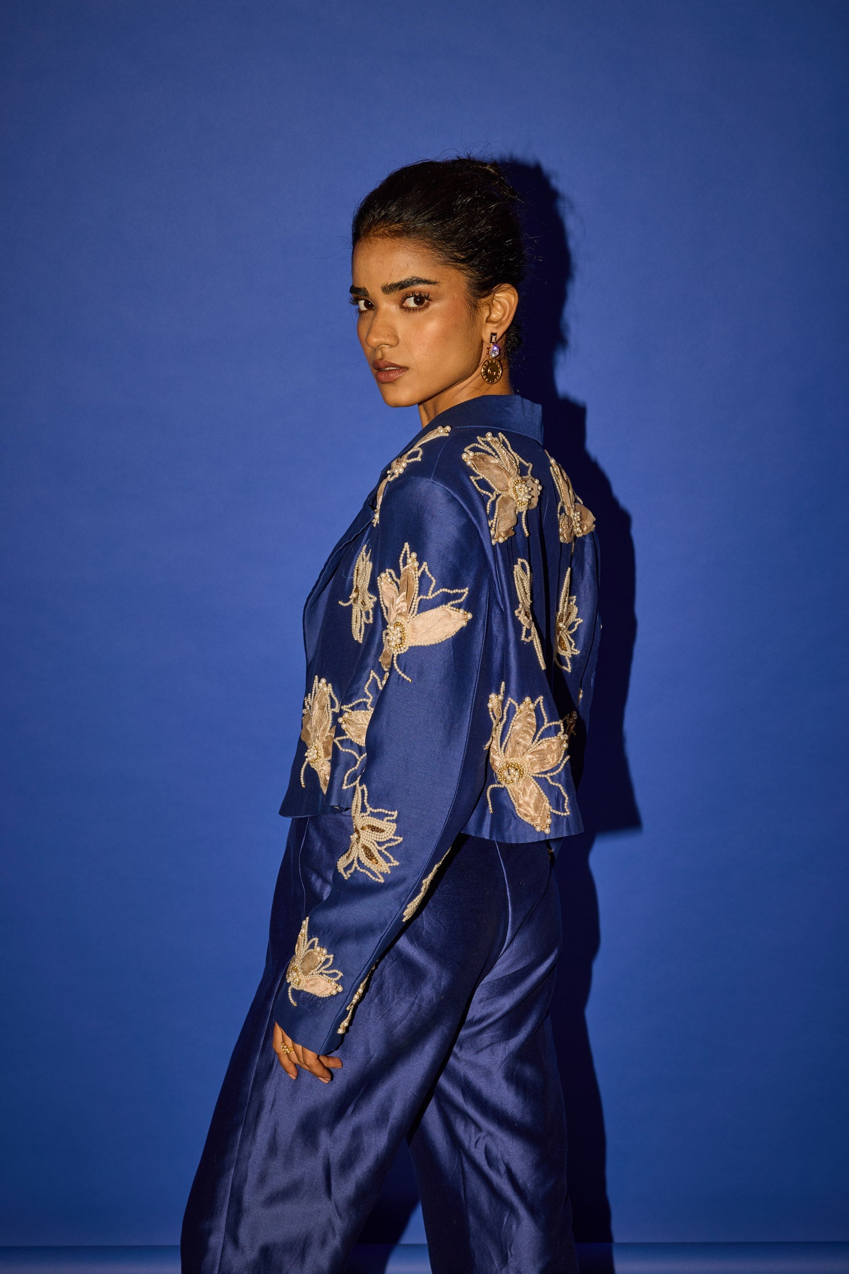 Blue Crop Blazer Set - XS - blazer set