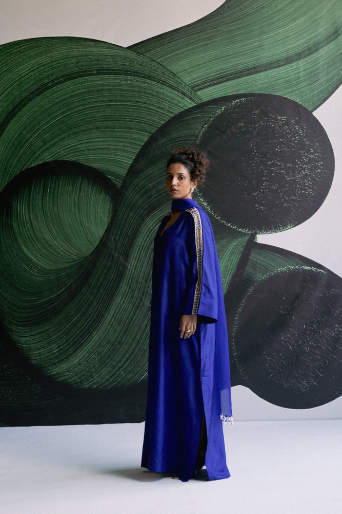 BLUE KAFTAN DRESS - kaftan