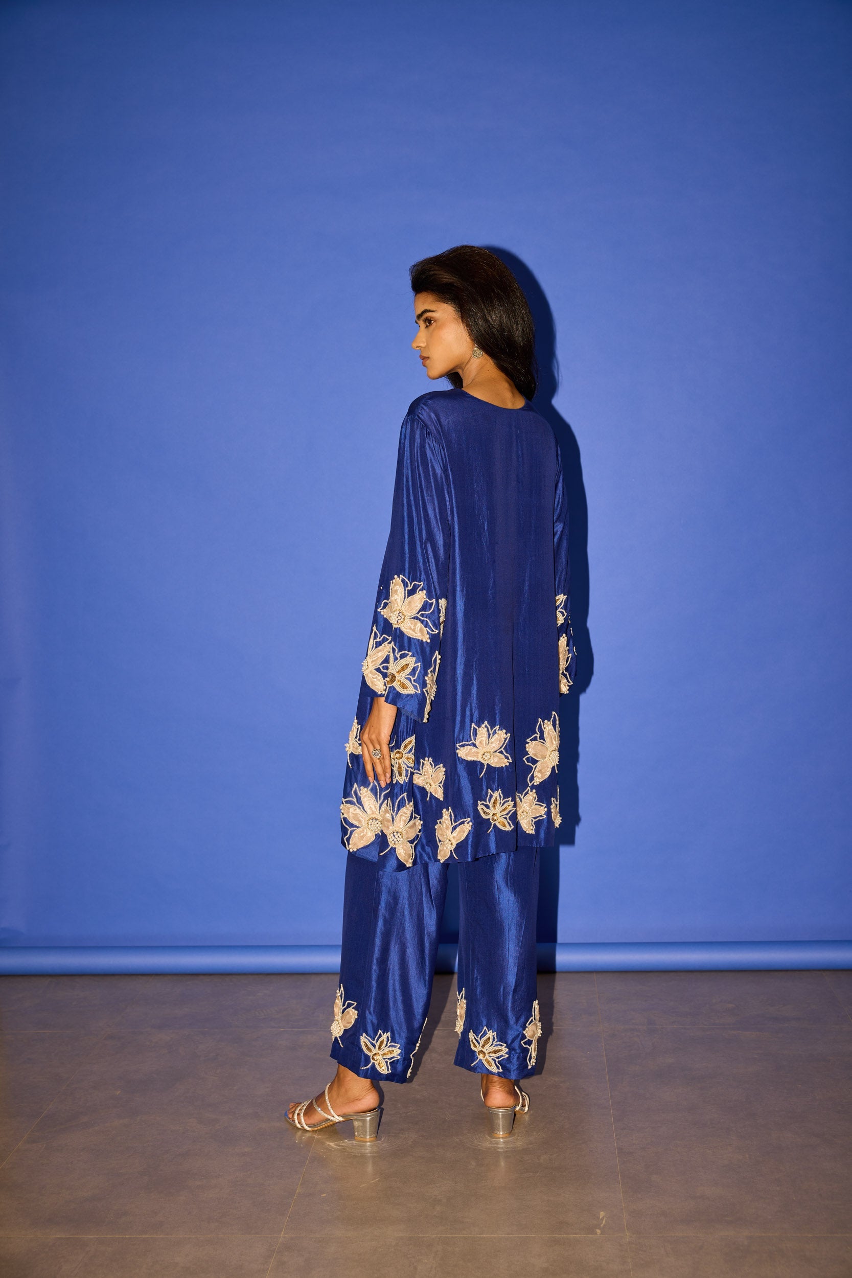 Blue Silk Suit - Suit