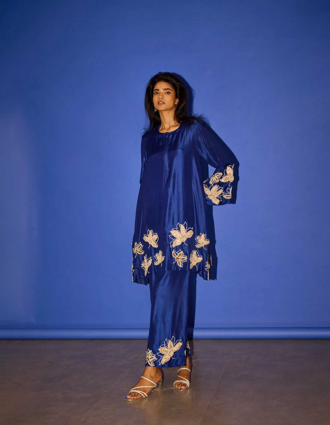 Blue Silk Suit - Suit