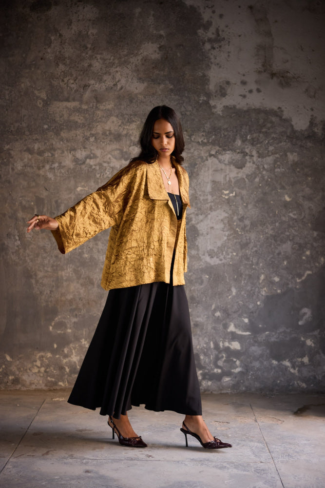 Brass Jacket Skirt Set - XS - Clothing