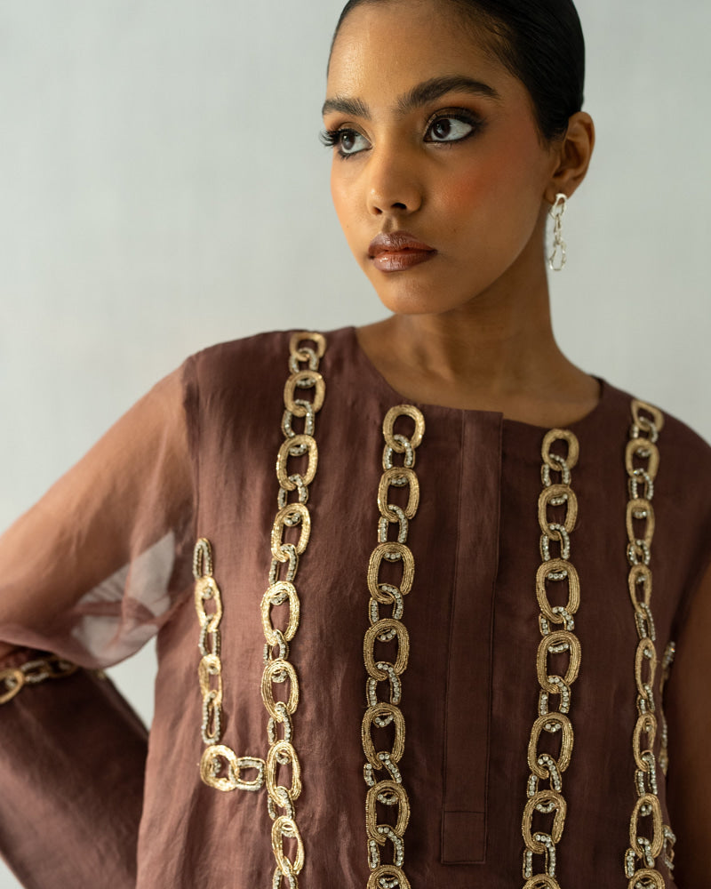 Brown A line coord - Suit