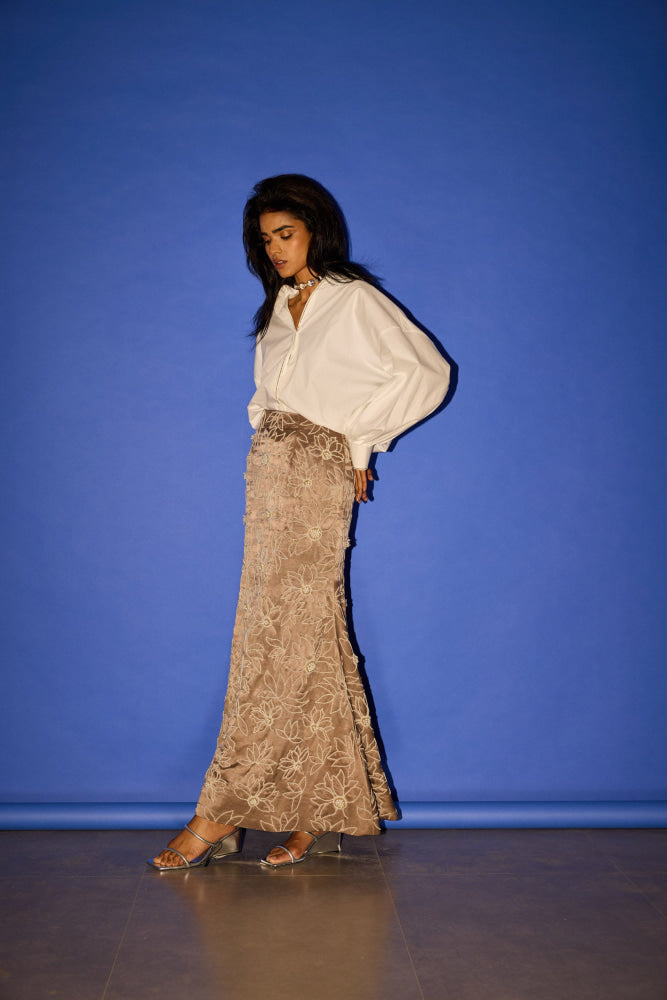 Brown Heavy Skirt - Skirt