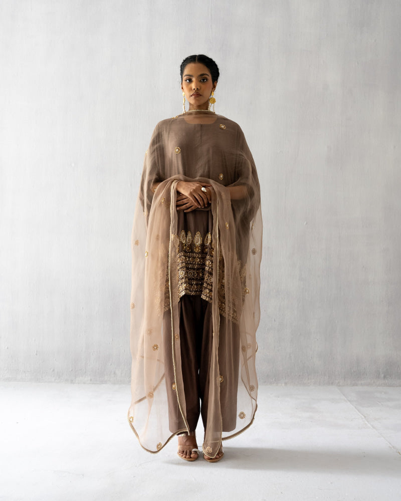 Brown Kaftan Suit - Suit