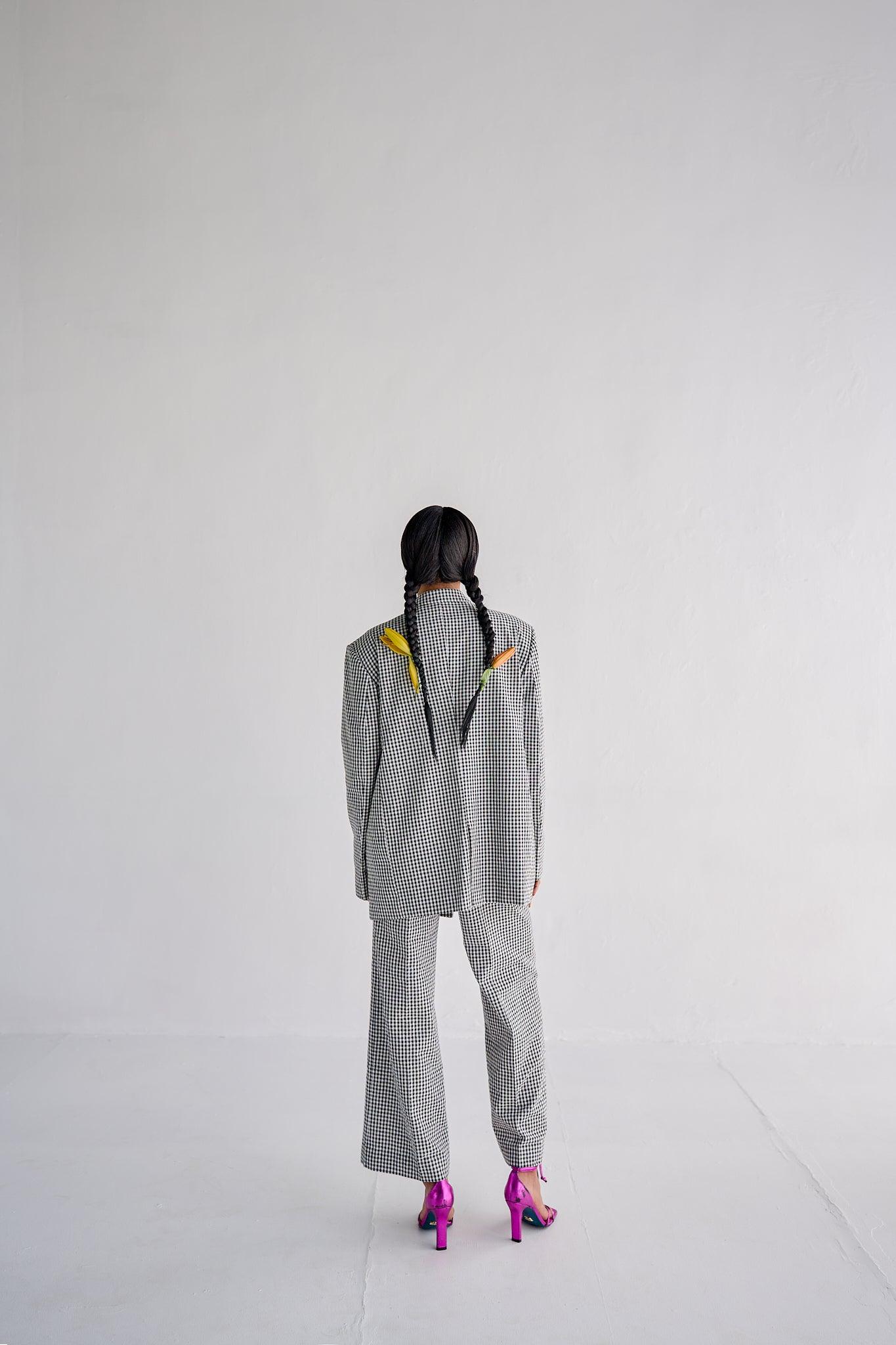 CHECK BLAZER PANT SET - Esha Arora