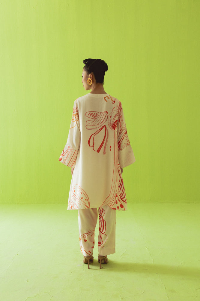 CREAM A LINE COORD - coord set
