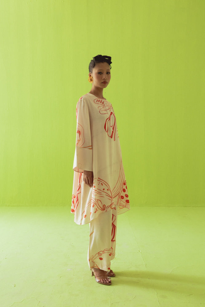 CREAM A LINE COORD - coord set