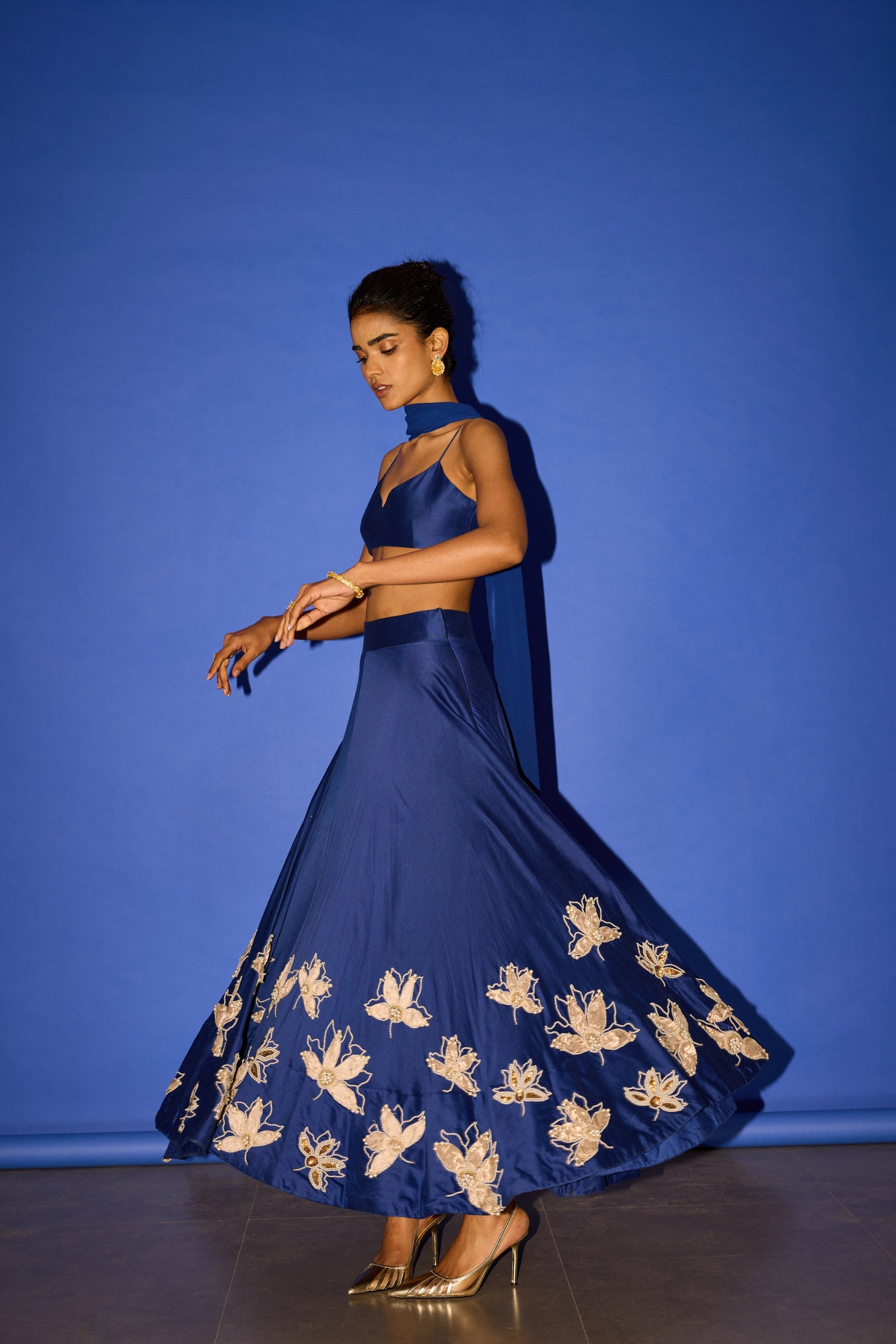 Crop top with Lehenga Skirt - Lehenga Set