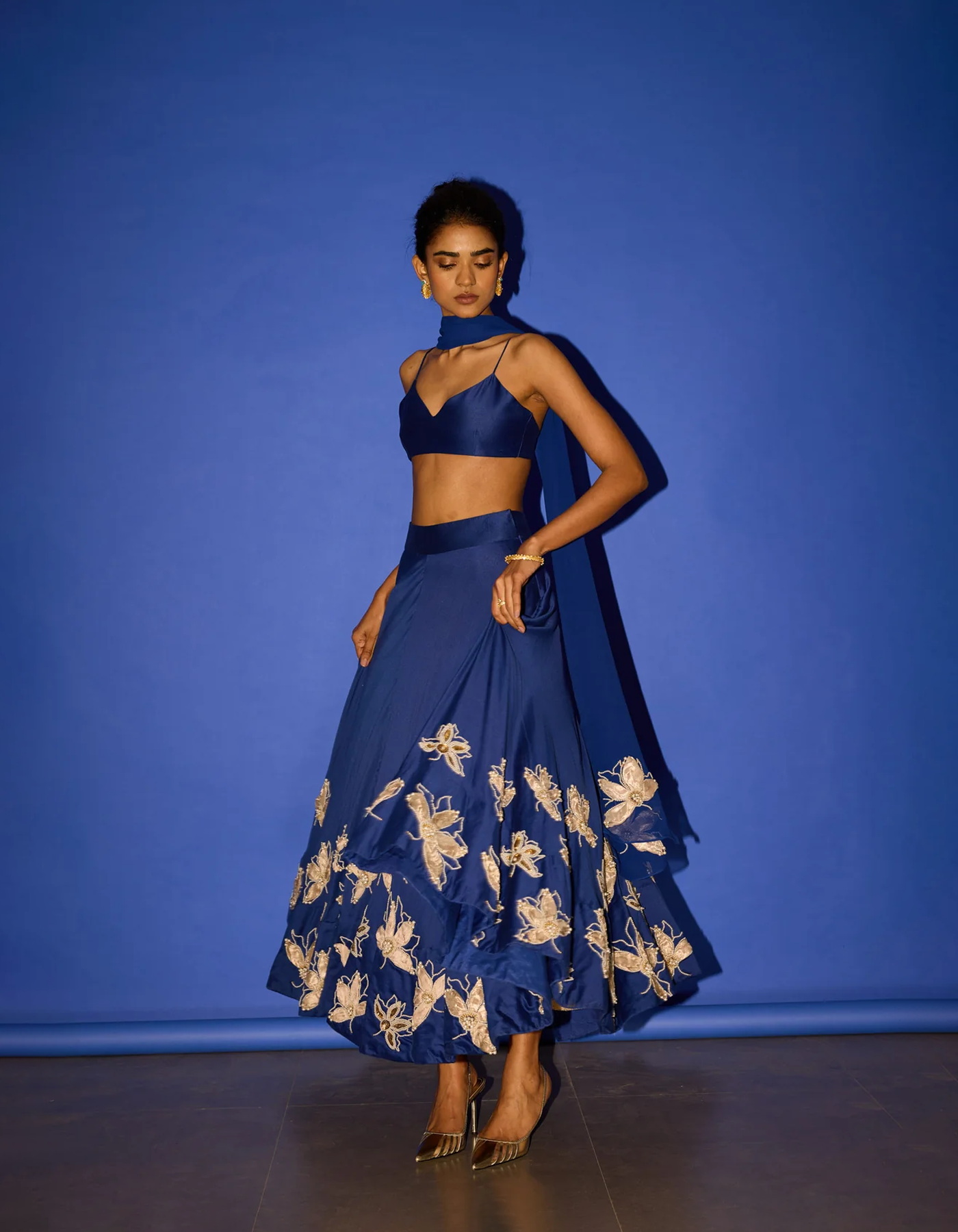 Crop top with Lehenga Skirt - Lehenga Set