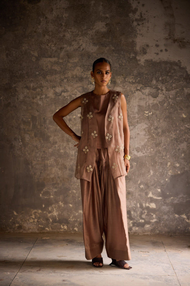 Flint Overlay Set - kurta set