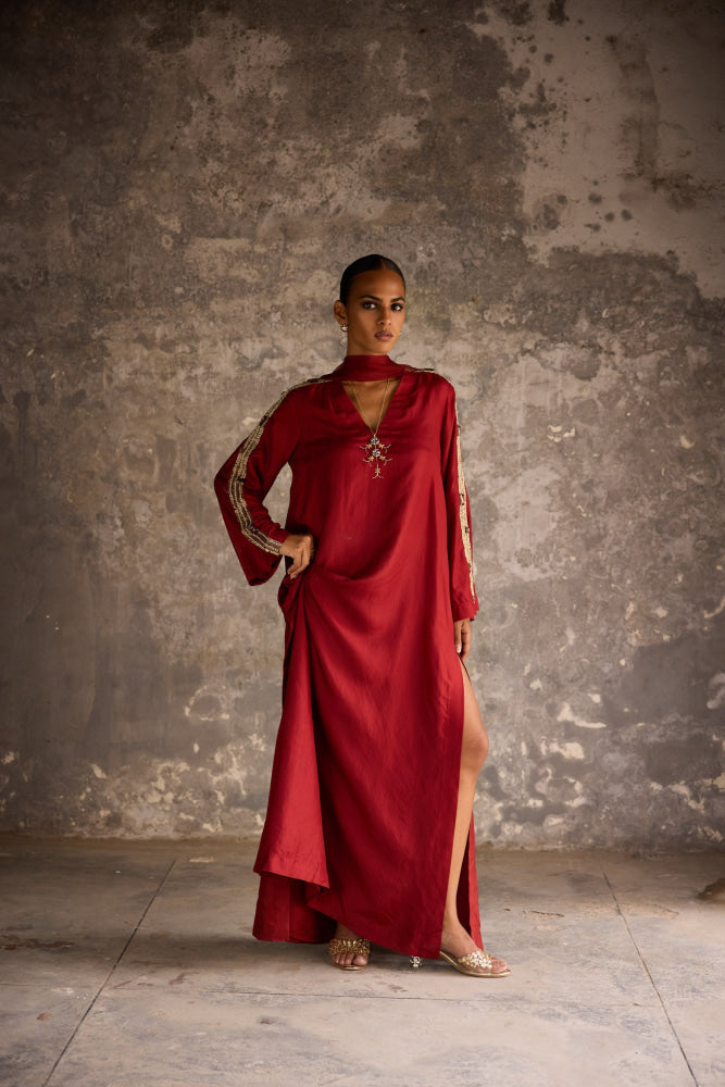 Garnet Kaftan Dress - Clothing