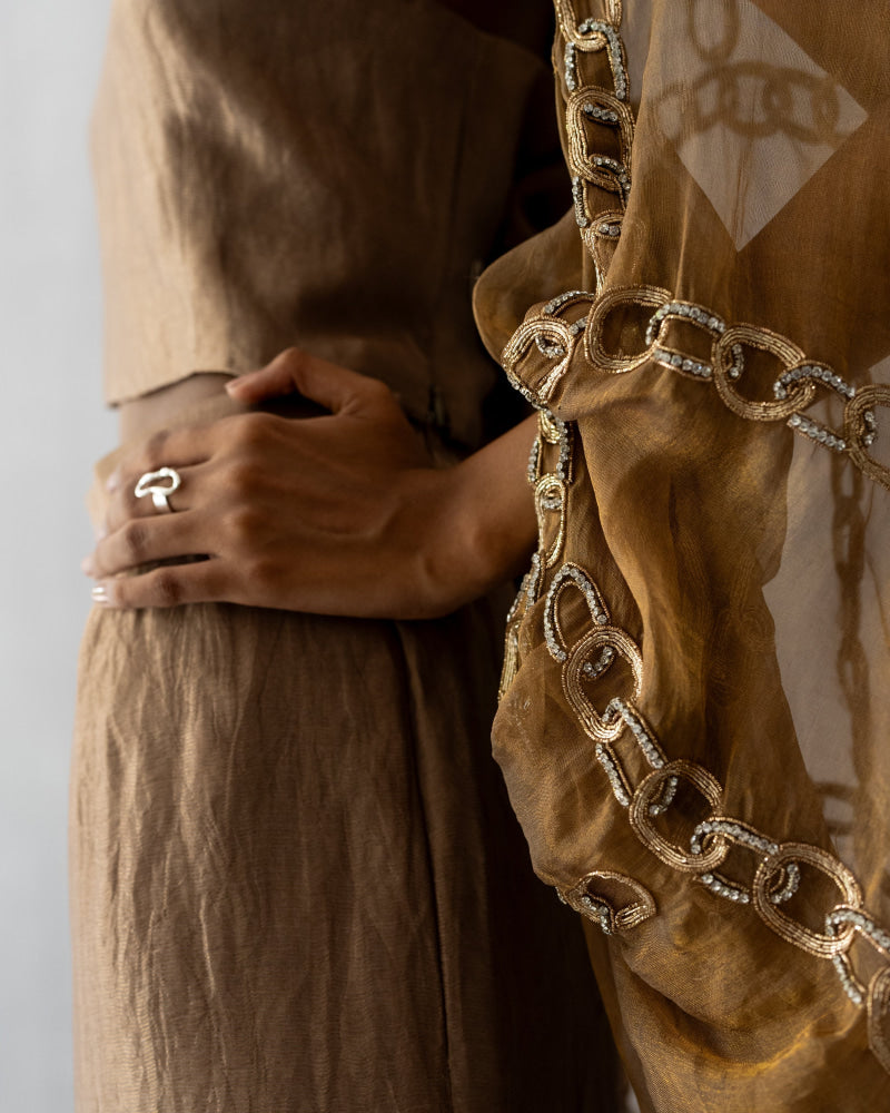 Gold Cape Set - Suit