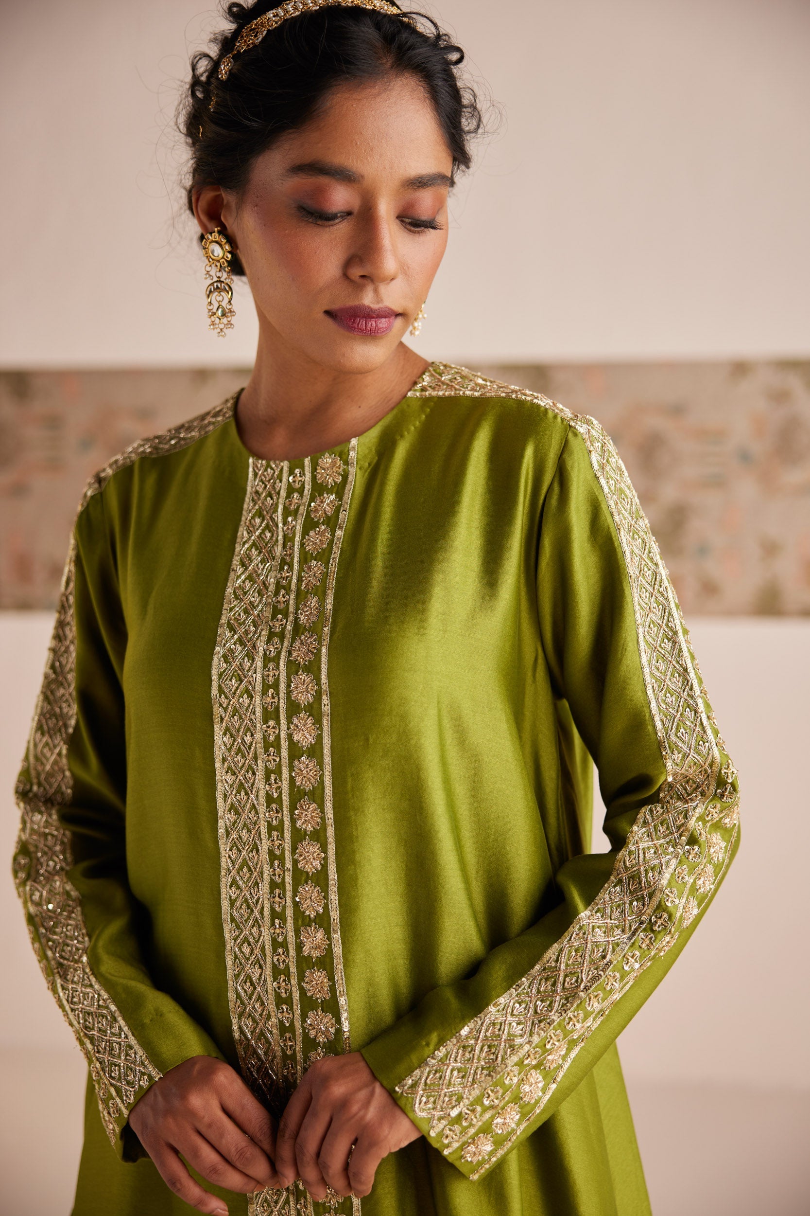 Green A-line suit - Suit