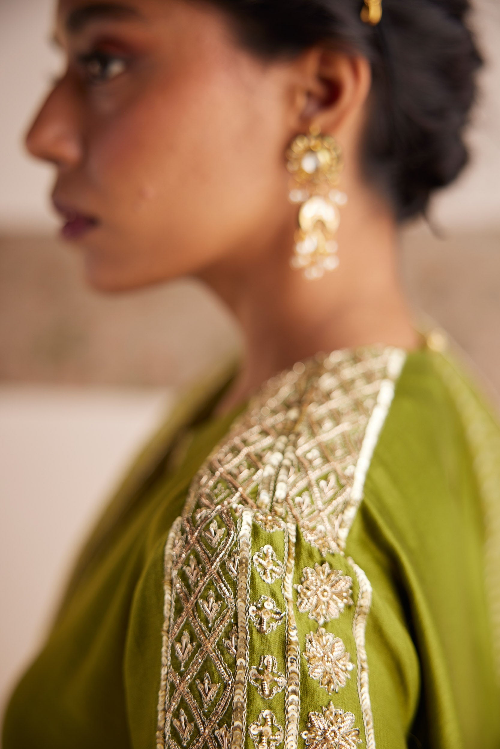 Green A-line suit - Suit