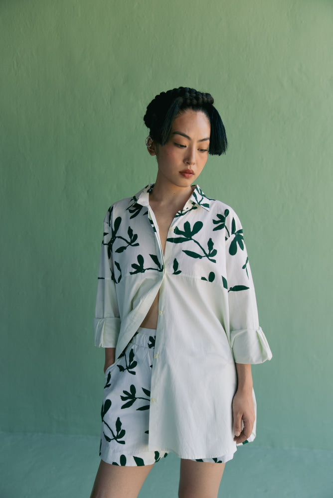 HALF N HALF SHORTS SET - XS / Shirt - coord set