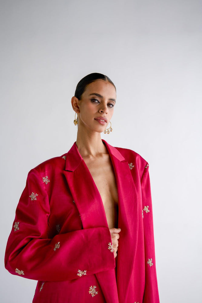 HOT PINK BLAZER PANT - Esha Arora