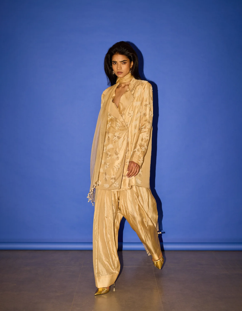 Ivory Blazer with Salwar - Suit