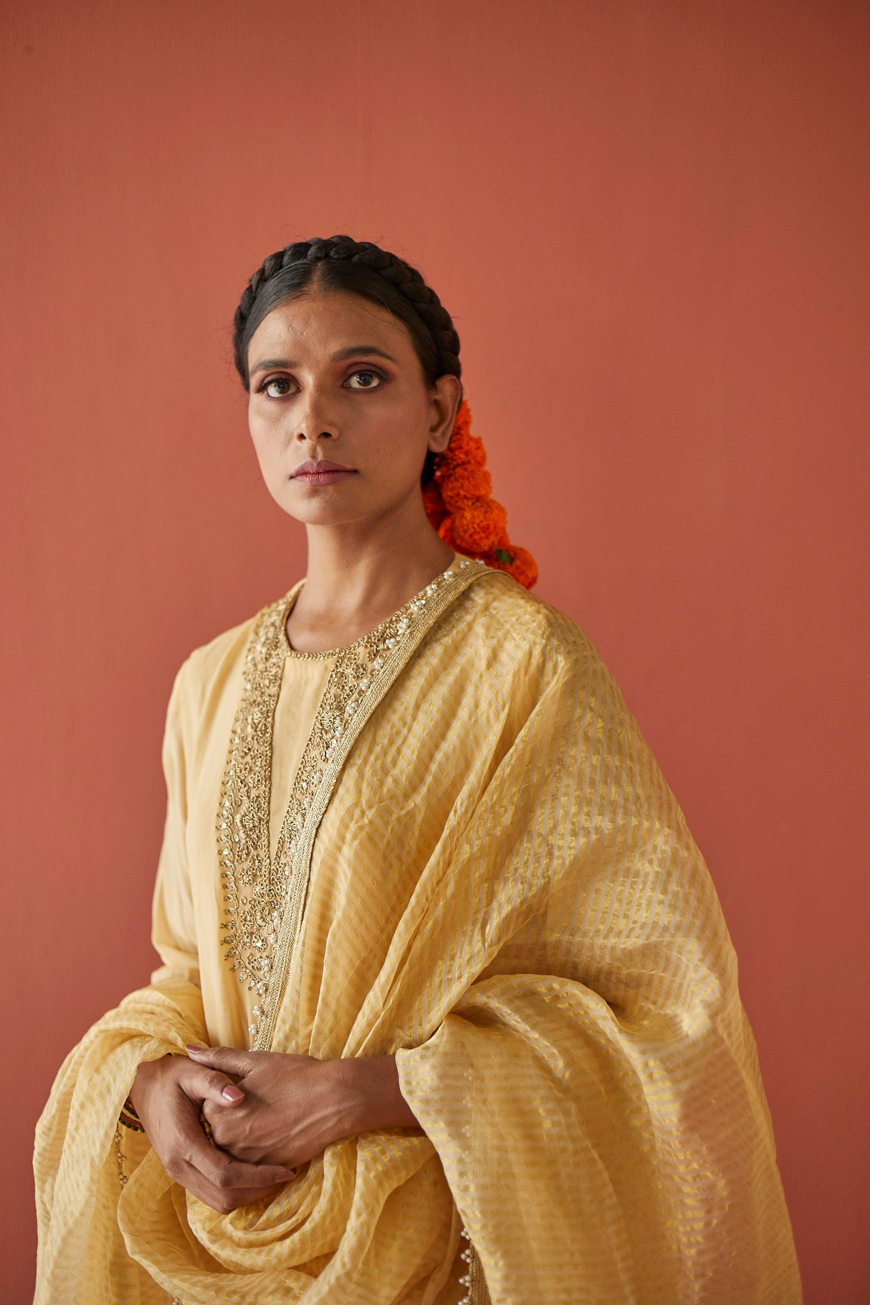 IVORY GEORGETTE SUIT - Esha Arora