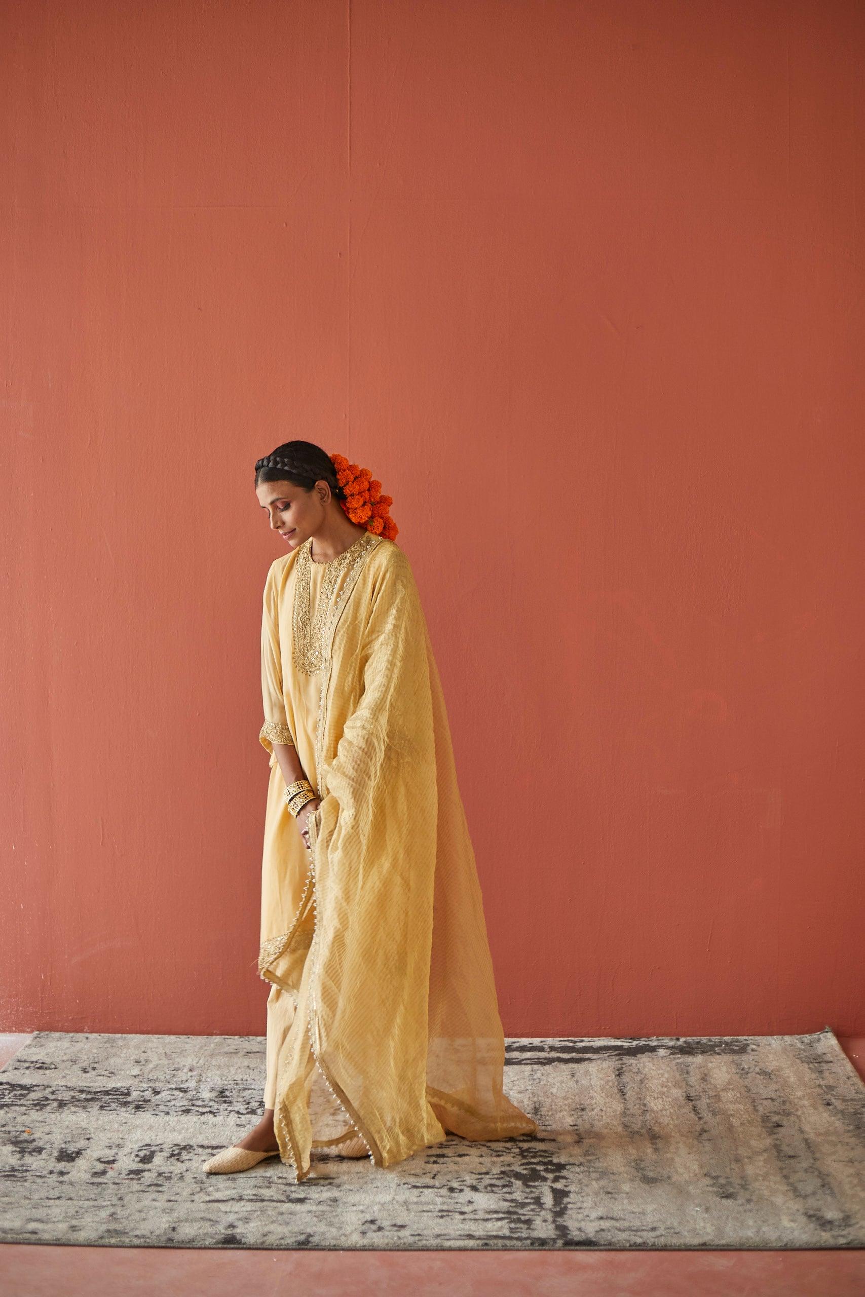 IVORY GEORGETTE SUIT - Esha Arora