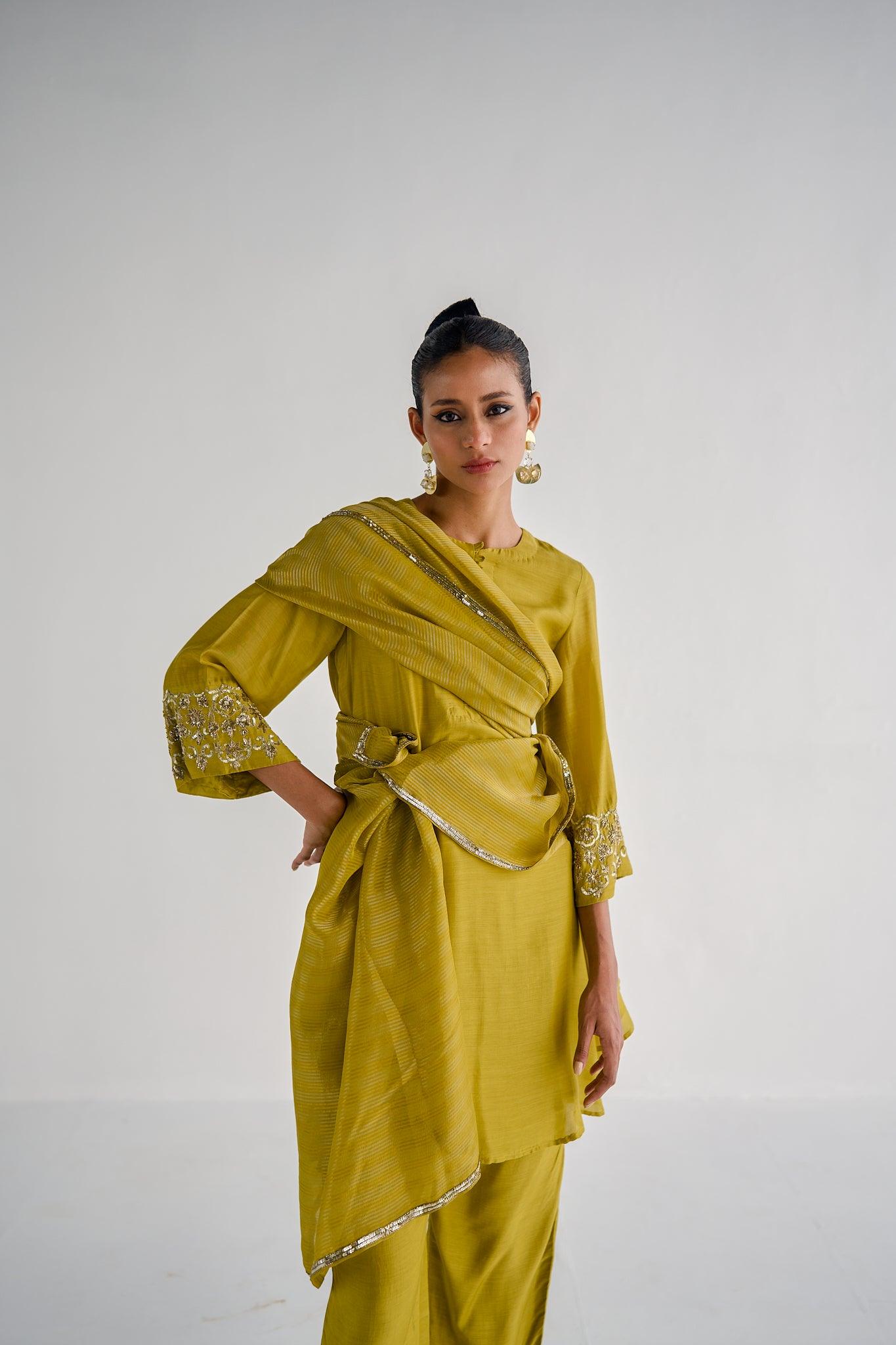 LIME GREEN SUIT - Esha Arora